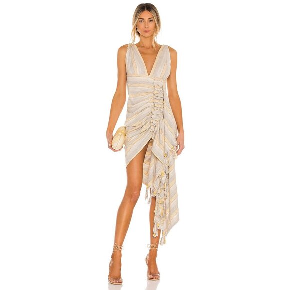 Just Bee Queen JBQ Tulum Dress Yellow Oatmeal - Picture 2 of 5